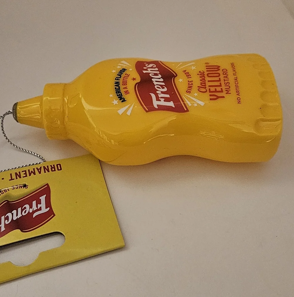 Ruz French's Classic Yellow Mustard Christmas Tree Ornament Food
